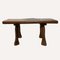 Brutalist Dutch Wabi Sabi Organic Oak Tree Table, 1960s, Image 4