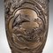 Große antike dekorative japanische Vase aus Bronze 11