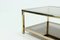 Belgian Chrome Gold Plated Coffee Table from Belgo Chrome / Dewulf Selection, 1970s 4