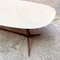 Mid-Century Italian Marble and Wood Oval Dining Table, 1950s 4