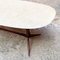 Mid-Century Italian Marble and Wood Oval Dining Table, 1950s, Image 4