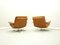 Mid-Century Leather Sofa Armchairs and Ottoman, 1960s Set of 4 17