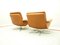 Mid-Century Leather Sofa Armchairs and Ottoman, 1960s Set of 4 21