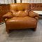 Vintage Leather Armchair by Tobia Scarpa, Image 1