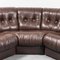 Modular Sofa in Brown Leather, 1970s, Set of 5 7