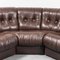 Modulares Sofa aus braunem Leder, 1970er, 5er Set 7