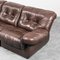 Modular Sofa in Brown Leather, 1970s, Set of 5 4