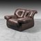 Brown Leather Armchair, 1970s, Image 1