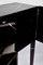 Mueble de dos puertas de marquetería negra pulida y latón de Ginger Brown, Imagen 7