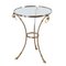 Mid-Century French Brass and Steel Side Table with Hoof Detail, Image 1