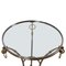 Mid-Century French Brass and Steel Side Table with Hoof Detail, Image 5