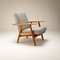 Sedia Cigar in legno di quercia massiccio di Hans J Wegner per Getama, Danimarca, anni '50, Immagine 2