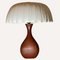 Danish Teak Table Lamp with Mushroom Lampshade by ESA Møbelvaerk, 1960s, Image 1