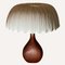 Danish Teak Table Lamp with Mushroom Lampshade by ESA Møbelvaerk, 1960s 5