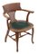 Victorian Oak and Leather Desk Chair, 1880s, Image 2