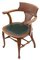 Victorian Oak and Leather Desk Chair, 1880s, Image 8