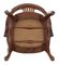 Victorian Oak and Leather Desk Chair, 1880s, Image 7