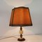 Large French Country Brown Bronze and Marble Table Lamp, 1940s 5