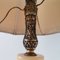 Große französische Country Tischlampe aus brauner Bronze & Marmor, 1940er 11