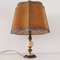 Large French Country Brown Bronze and Marble Table Lamp, 1940s 2