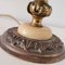 Large French Country Brown Bronze and Marble Table Lamp, 1940s 9