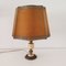 Large French Country Brown Bronze and Marble Table Lamp, 1940s 1