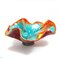 High Cartouche Blue Flower Bowl in Copper from Ceramiche Lega 1
