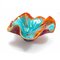 High Cartouche Blue Flower Bowl in Copper from Ceramiche Lega 3