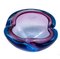 Italian Turquoise Pink Murano Sommerso Glass Bowl by Flavio Poli, 1960s 3