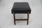 Tabouret en Teck et Cuir Noir, Danemark, 1960s 4