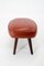 Stool in Teak and Red Leather, Denmark, 1960s 4