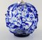 Vintage Blue Glass Round Table Lamp from Holmegaard, Image 3