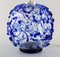 Vintage Blue Glass Round Table Lamp from Holmegaard 4