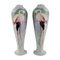 Large Faience Vases with Hand-Painted Flamingos, 1930s, Set of 2 1