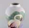 Grands Vases en Faïence avec Flamants Roses Peints à la Main, 1930s, Set de 2 5