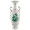 Große grüne chinesische Vintage Vase aus handbemaltem Porzellan von Herend 1