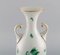 Large Vintage Green Chinese Vase in Hand-Painted Porcelain from Herend 2