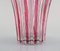 Art Deco Vase aus klarem und pinkem Glas von Pierre Gire 5