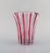 Art Deco Vase in Clear and Pink Glass by Pierre Gire, Image 2