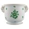 Grüner chinesischer Vintage Weinkühler aus handbemaltem Porzellan mit Ziegen von Herend 1