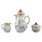 Coffee Pot, Sugar Bowl and Cream Jug in Porcelain from Fürstenberg, Germany, Set of 3 1