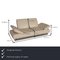 Cream Leather Sofa from Koinor 2