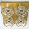 Glass Brass Wall Sconces from Cosack, Germany, 1970s 3