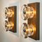 Glass Brass Wall Sconces from Cosack, Germany, 1970s 15