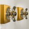 Glass Brass Wall Sconces from Cosack, Germany, 1970s 8