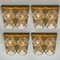 Glass Brass Wall Sconces from Cosack, Germany, 1970s 4