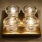 Glass Brass Wall Sconces from Cosack, Germany, 1970s 17