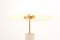 Lámpara de pie de cristal con elementos de latón, años 70, Imagen 7