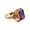 Vintage Scandinavian Ring in 18 Carat Gold Adorned with Large Amethyst 1