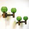 Swedish Brass and Green Glass Wall Lamps, 1960s, Set of 2 2